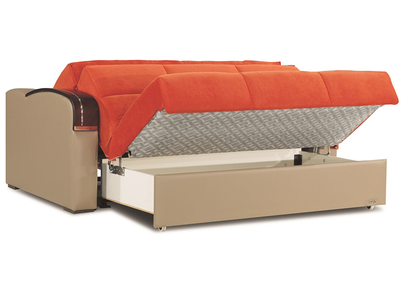 Sleep Plus Orange Chenille Love Seat Sleeper,Ottomanson (Previously Casamode)